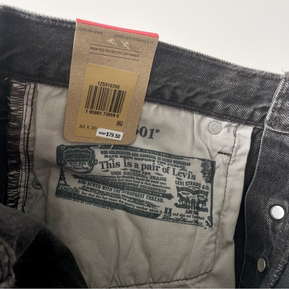 [Levi’s] 501 Original Black Size 30x30 NWT - Picture 10 of 11